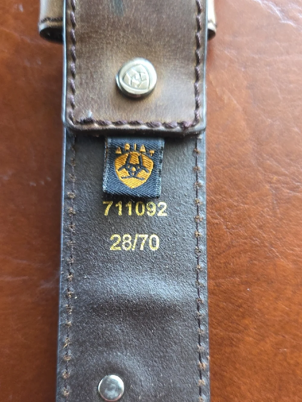 Brown Floral Embossed Women's Leather Belt
